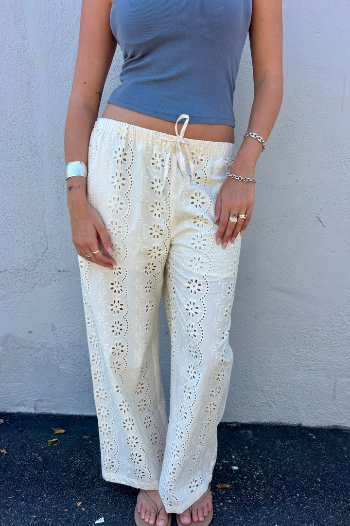 KEEN THE LABEL Jaya Eyelet Drawstring Pant