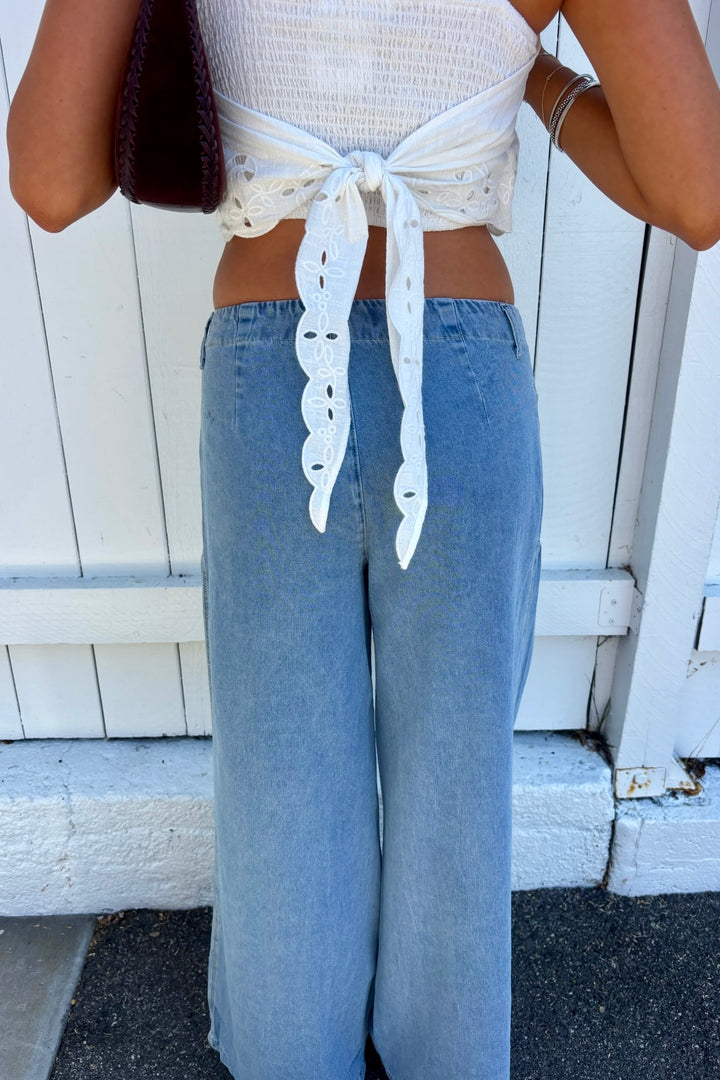 KEEN THE LABEL Kayden Relaxed Wide-Leg Denim Pant