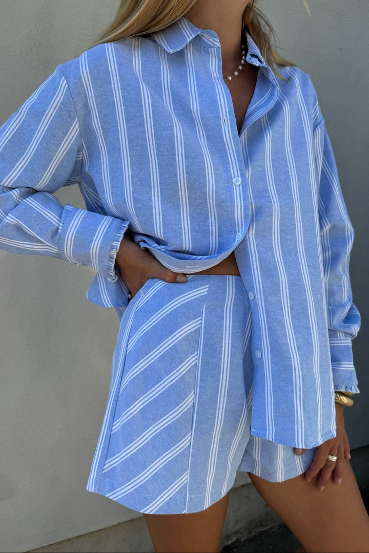 KEEN THE LABEL Marlowe Buttoned Long Sleeve Shirt-The Shop Laguna Beach