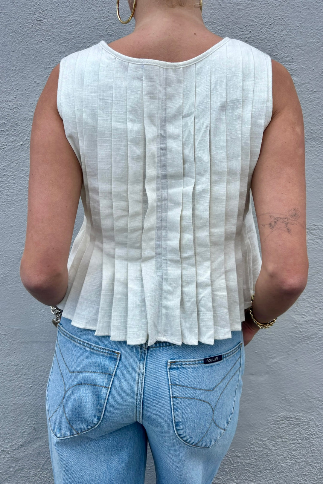 KEEN THE LABEL Cambria Pleated Tank-The Shop Laguna Beach