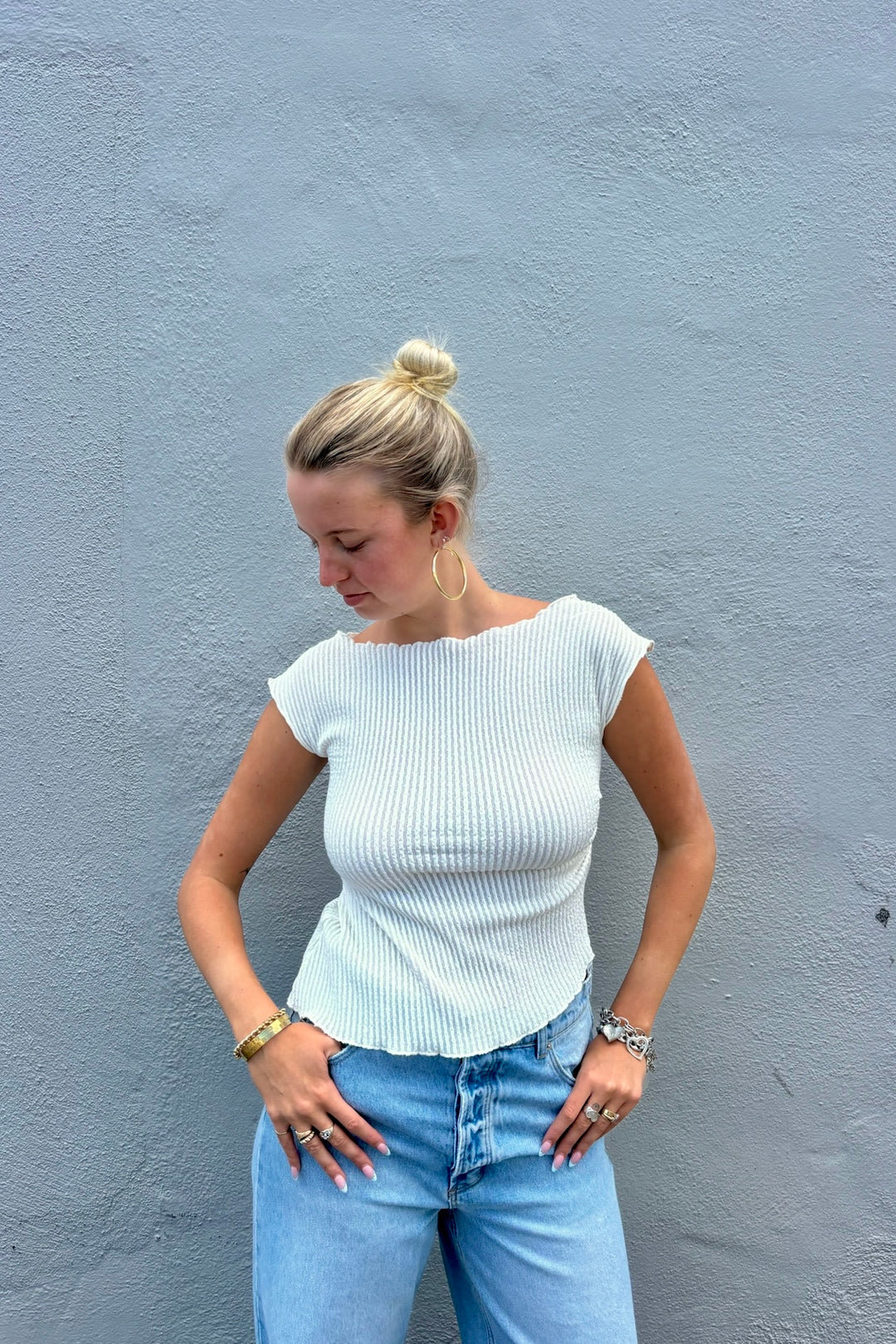 KEEN THE LABEL Phillipa Crinkle Short Sleeve Top - More Colors Available-The Shop Laguna Beach