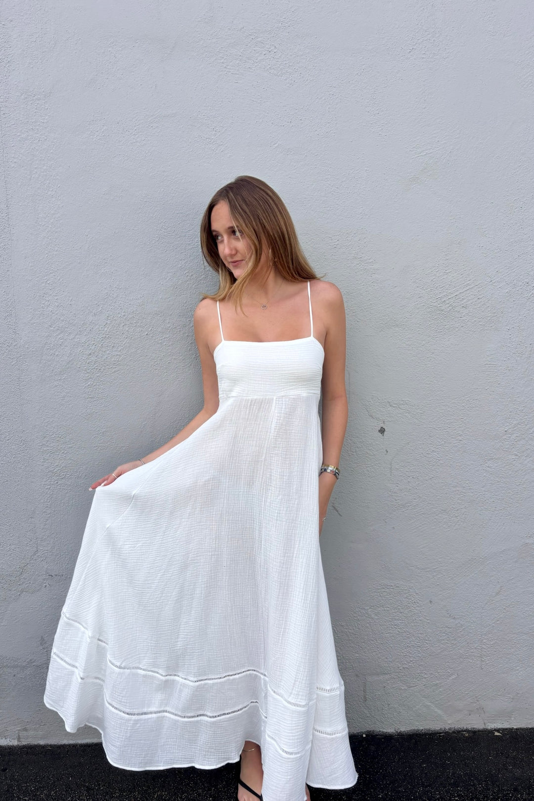 KEEN THE LABEL Evie Gauze Midi Dress-The Shop Laguna Beach