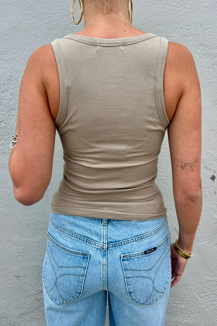 KEEN THE LABEL Arden Rib Scoop Tank - More Colors Available-The Shop Laguna Beach