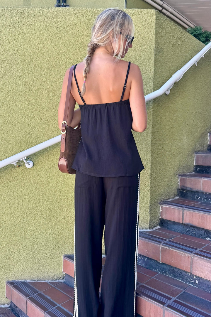 RHYTHM Linen Lace Tank-The Shop Laguna Beach