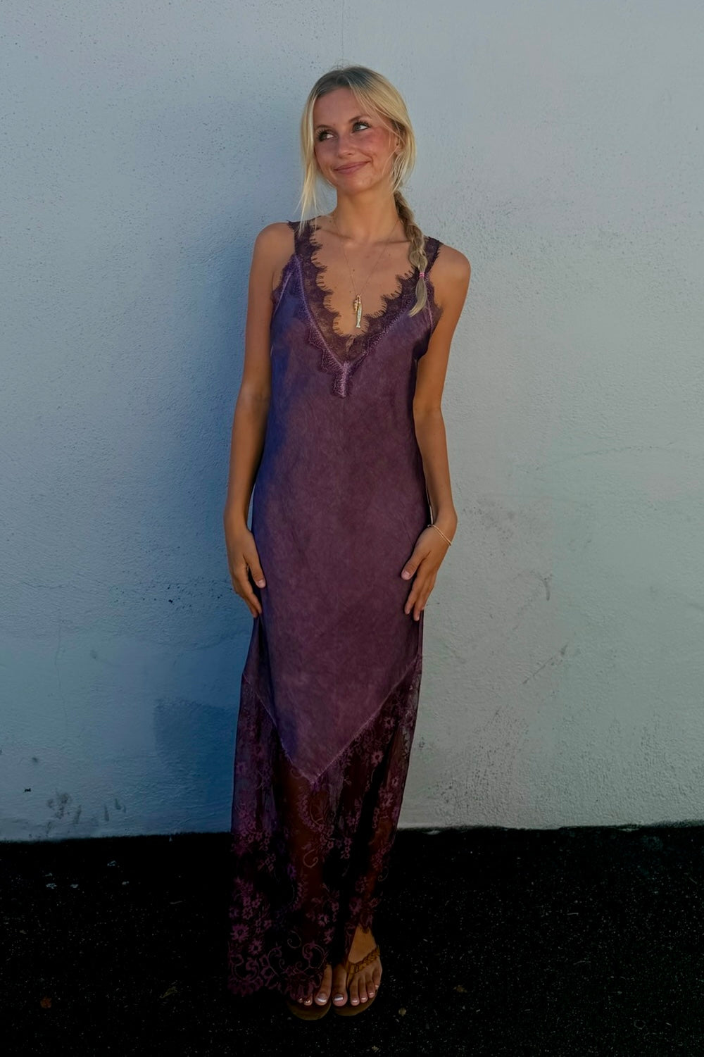 KEEN THE LABEL Beatrice Silky Lace Maxi Dress - More Colors Available-The Shop Laguna Beach