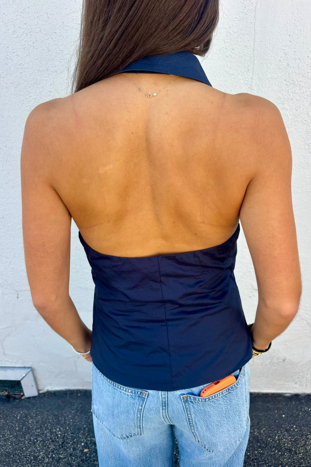 KEEN THE LABEL Rosemary Collared Halter Top-The Shop Laguna Beach