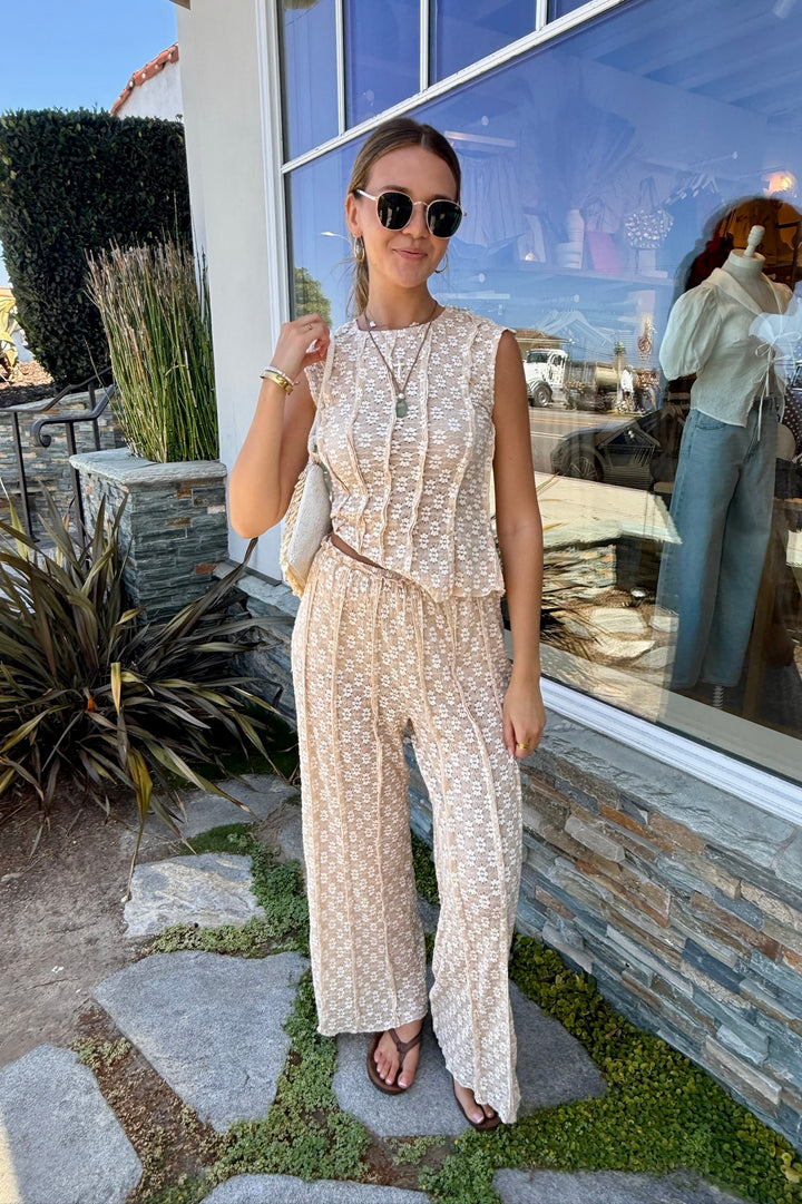 KEEN THE LABEL Salome Floral Lace Pant-The Shop Laguna Beach