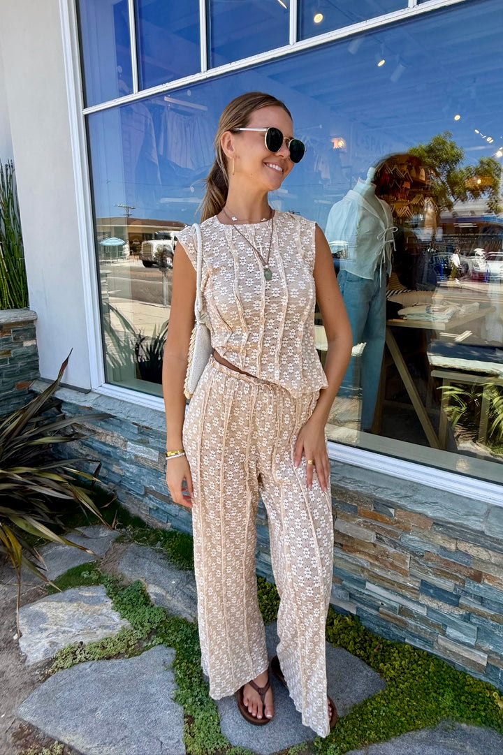 KEEN THE LABEL Salome Floral Lace Pant-The Shop Laguna Beach
