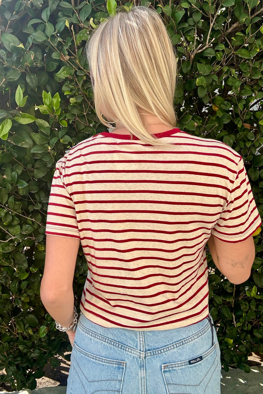 KEEN THE LABEL Alma Striped Ringer Tee-The Shop Laguna Beach
