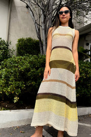 KEEN THE LABEL Atiana Striped Open-Knit Coverup Dress-The Shop Laguna Beach