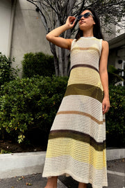 KEEN THE LABEL Atiana Striped Open-Knit Coverup Dress-The Shop Laguna Beach