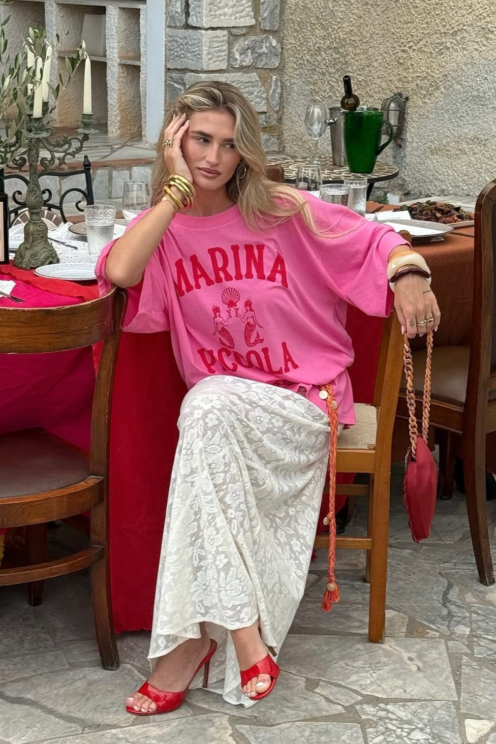 SPELL • VENUS RISING Marina Piccola Biker Tee-The Shop Laguna Beach