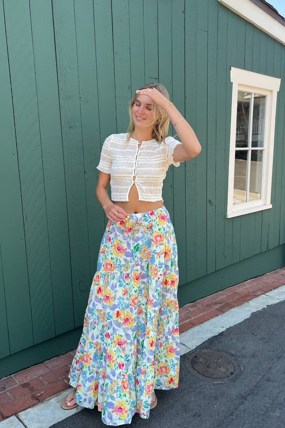 KEEN THE LABEL Adela Floral Maxi Skirt-The Shop Laguna Beach