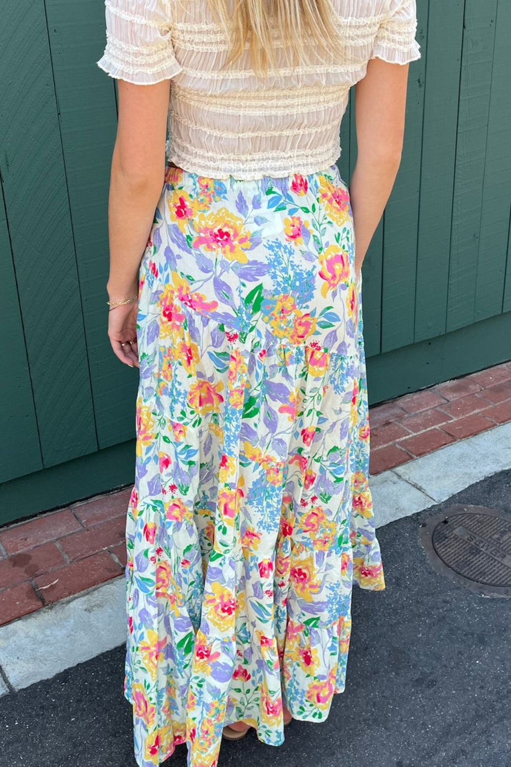 KEEN THE LABEL Adela Floral Maxi Skirt-The Shop Laguna Beach