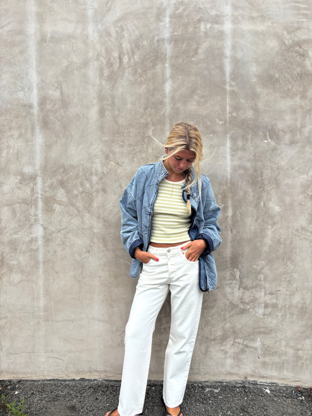 KEEN THE LABEL Theodora Denim Bomber Jacket-The Shop Laguna Beach