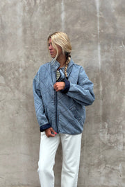 KEEN THE LABEL Theodora Denim Bomber Jacket-The Shop Laguna Beach