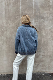 KEEN THE LABEL Theodora Denim Bomber Jacket-The Shop Laguna Beach