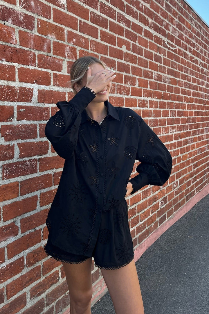 KEEN THE LABEL Naya Eyelet Shirt-The Shop Laguna Beach