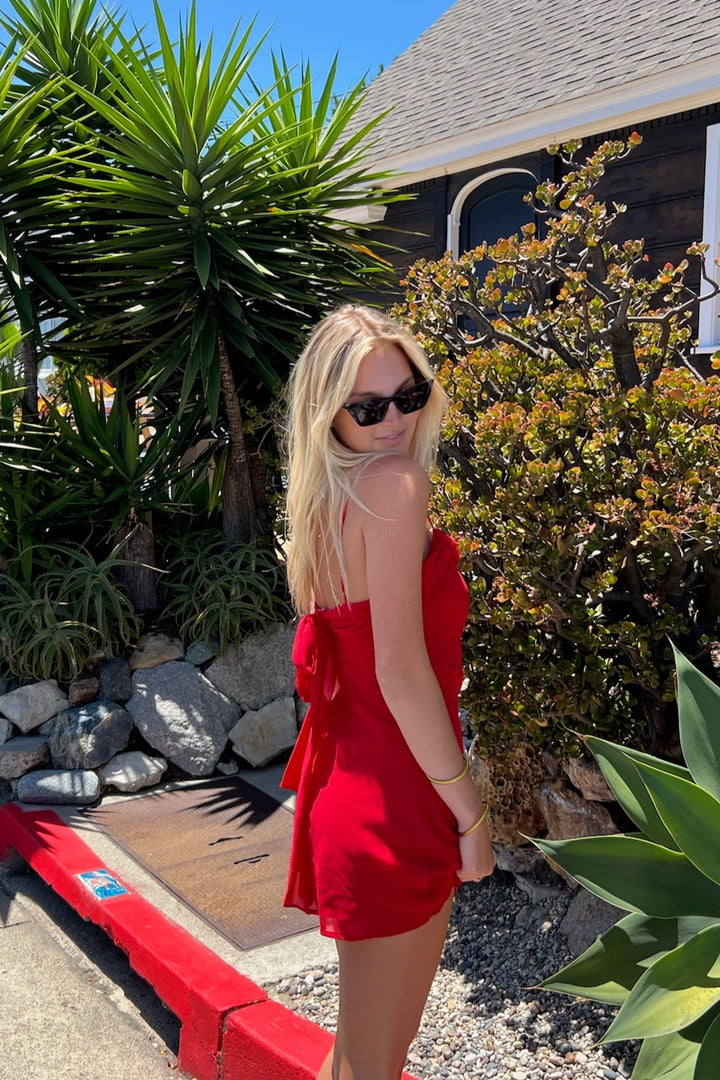 KEEN THE LABEL Parker Tie-Back Mini Dress-The Shop Laguna Beach