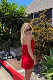 KEEN THE LABEL Parker Tie-Back Mini Dress-The Shop Laguna Beach