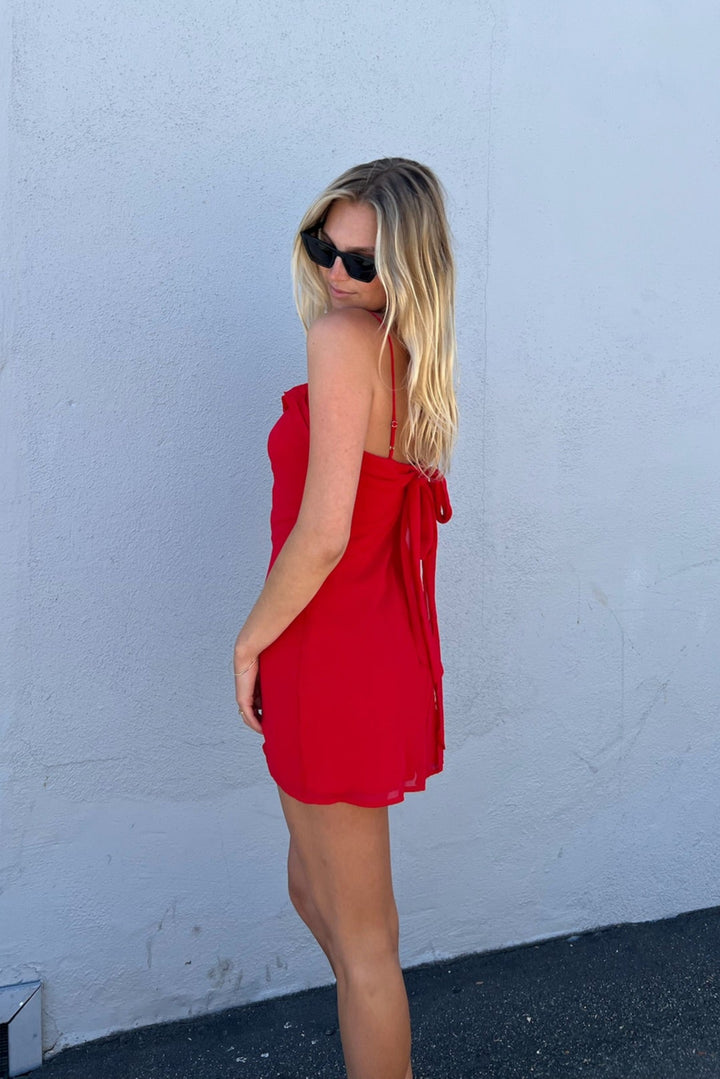 KEEN THE LABEL Parker Tie-Back Mini Dress-The Shop Laguna Beach