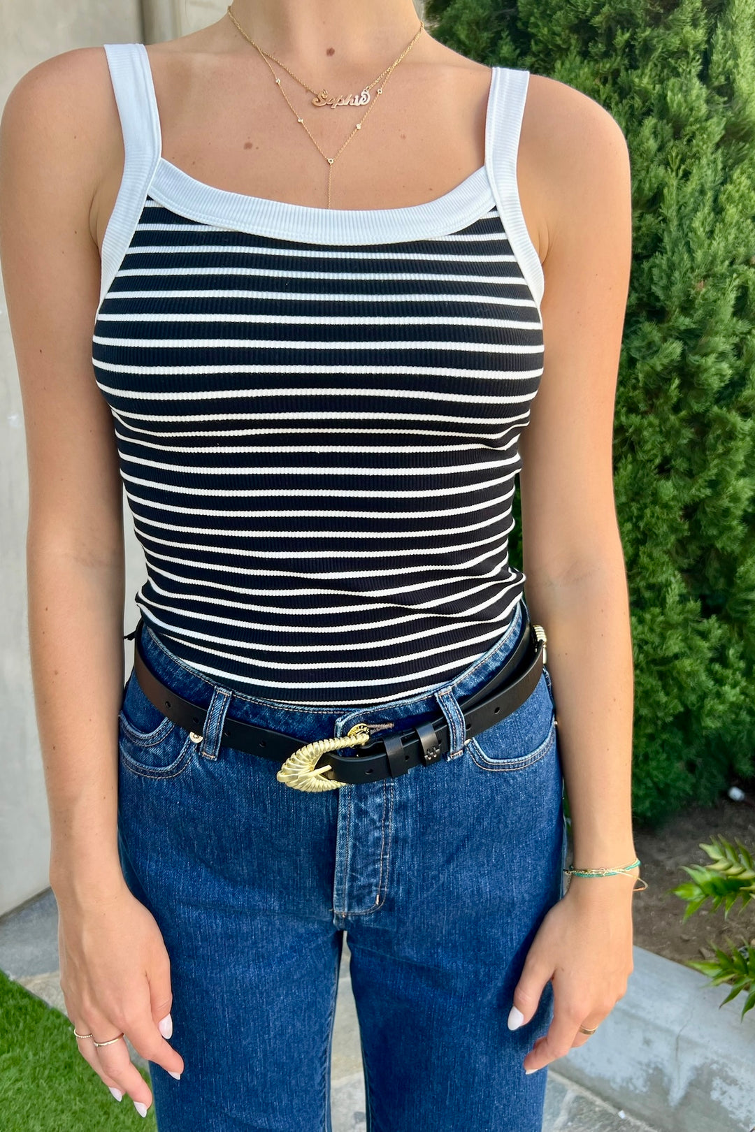 KEEN THE LABEL Leela Stripe Rib Tank-The Shop Laguna Beach