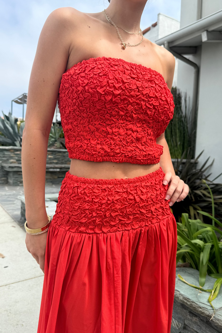 KEEN THE LABEL Calla Smocked Tube Top-The Shop Laguna Beach