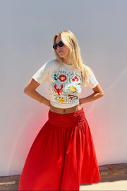KEEN THE LABEL Calla Smocked Midi Skirt-The Shop Laguna Beach