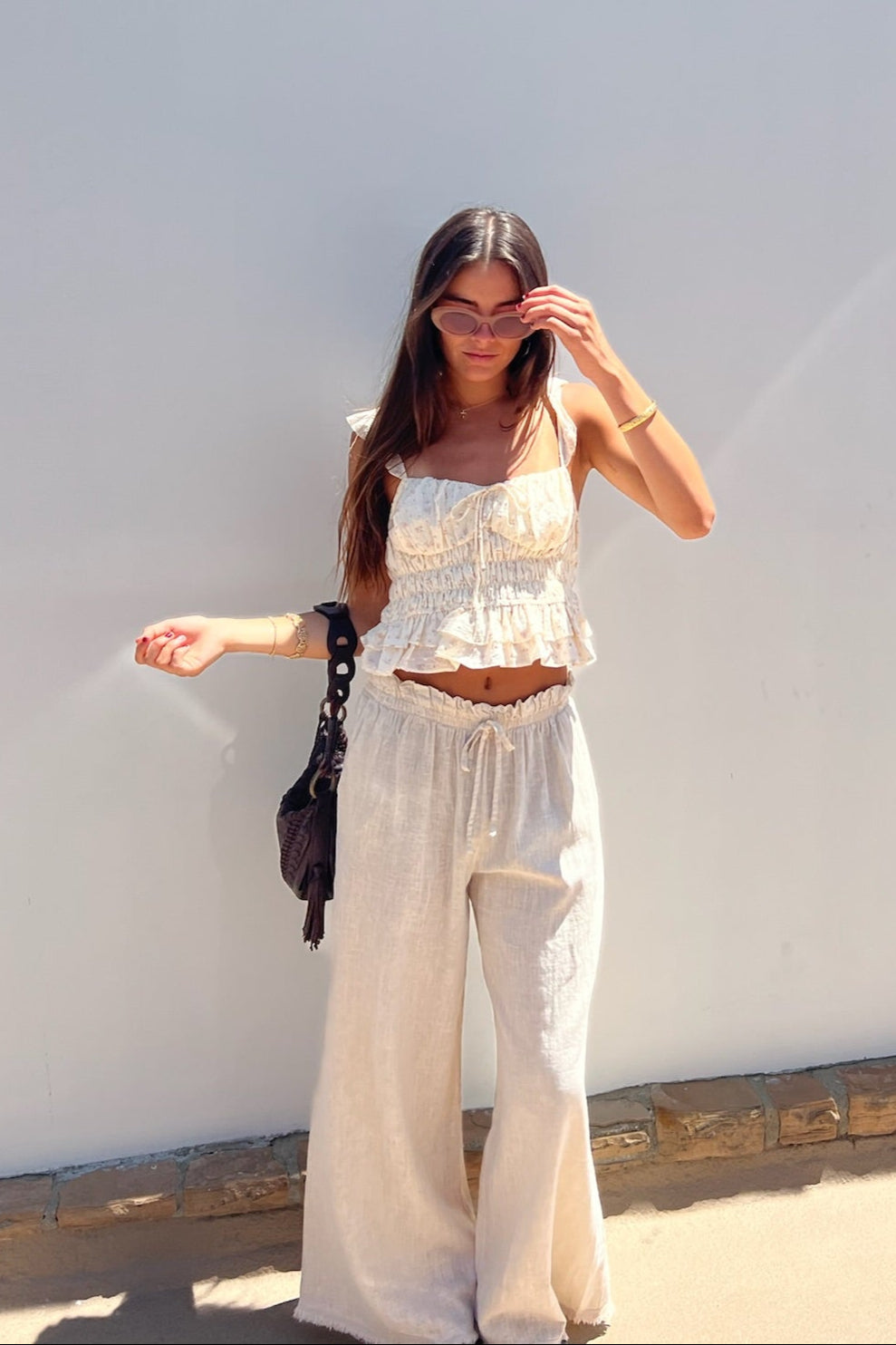 KEEN THE LABEL Cierra Floral Ruffle Tank-The Shop Laguna Beach