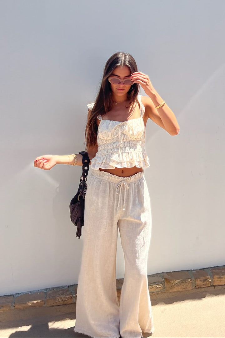 KEEN THE LABEL Cierra Floral Ruffle Tank-The Shop Laguna Beach