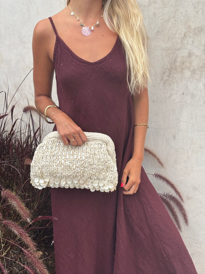 KEEN THE LABEL Parisa Linen Midi Dress-The Shop Laguna Beach