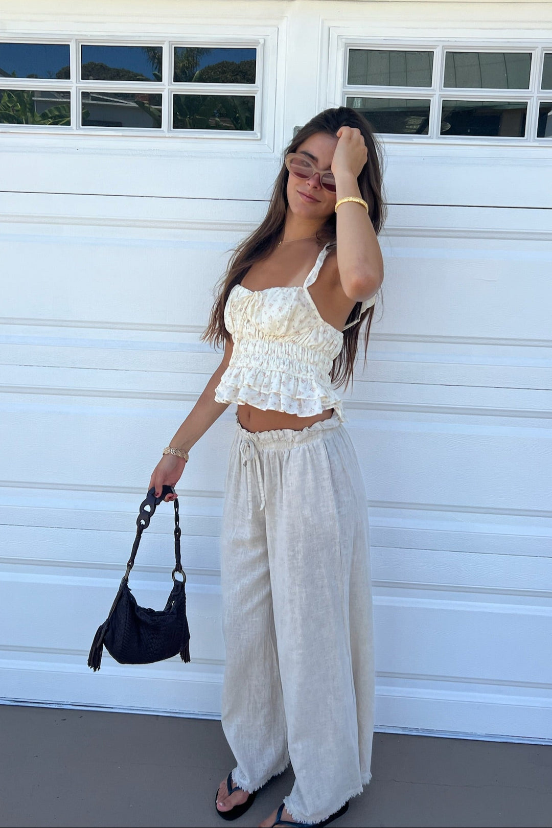 KEEN THE LABEL Cierra Floral Ruffle Tank-The Shop Laguna Beach