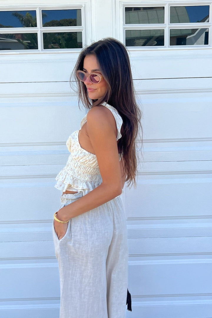 KEEN THE LABEL Cierra Floral Ruffle Tank-The Shop Laguna Beach