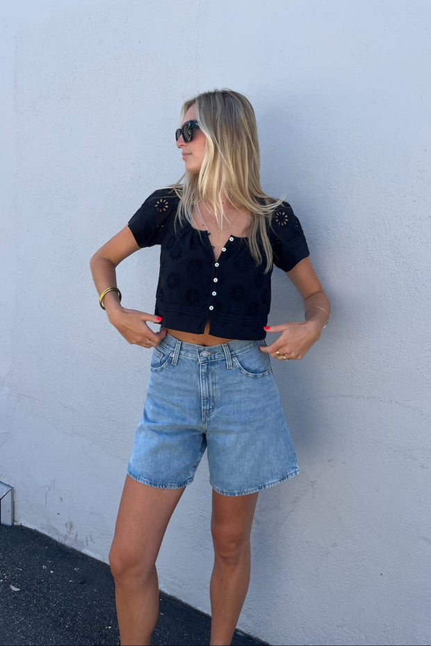 KEEN THE LABEL Effie Embroidered Eyelet Top-The Shop Laguna Beach