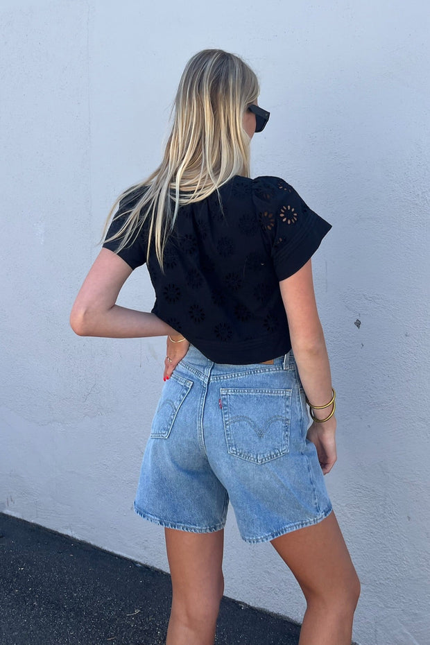 KEEN THE LABEL Effie Embroidered Eyelet Top-The Shop Laguna Beach