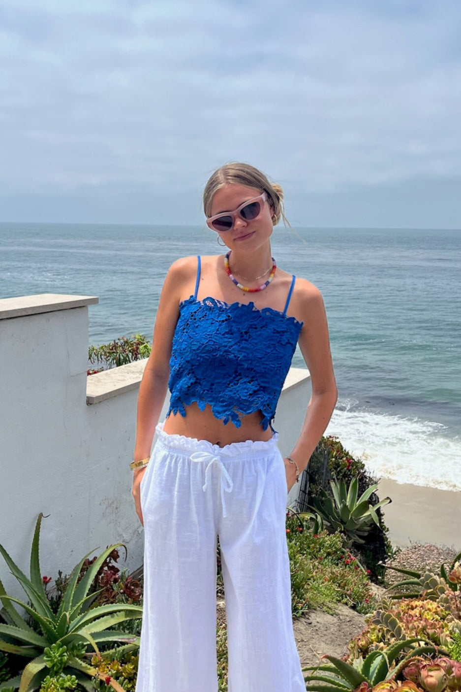KEEN THE LABEL Olandria Lace Crop Top-The Shop Laguna Beach