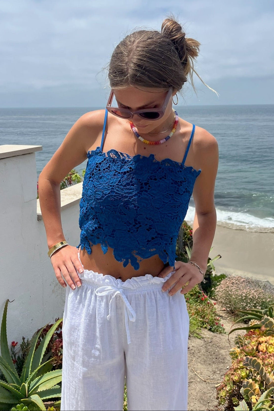 KEEN THE LABEL Olandria Lace Crop Top-The Shop Laguna Beach