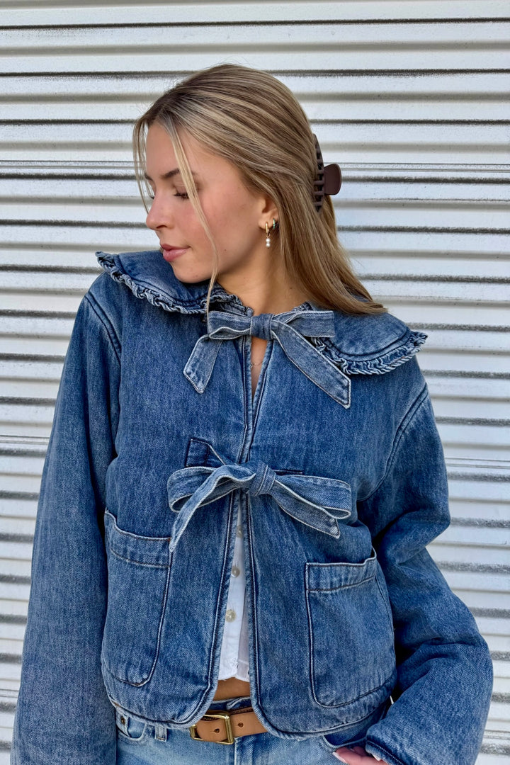 KEEN THE LABEL Kensie Quilted Denim Jacket-The Shop Laguna Beach