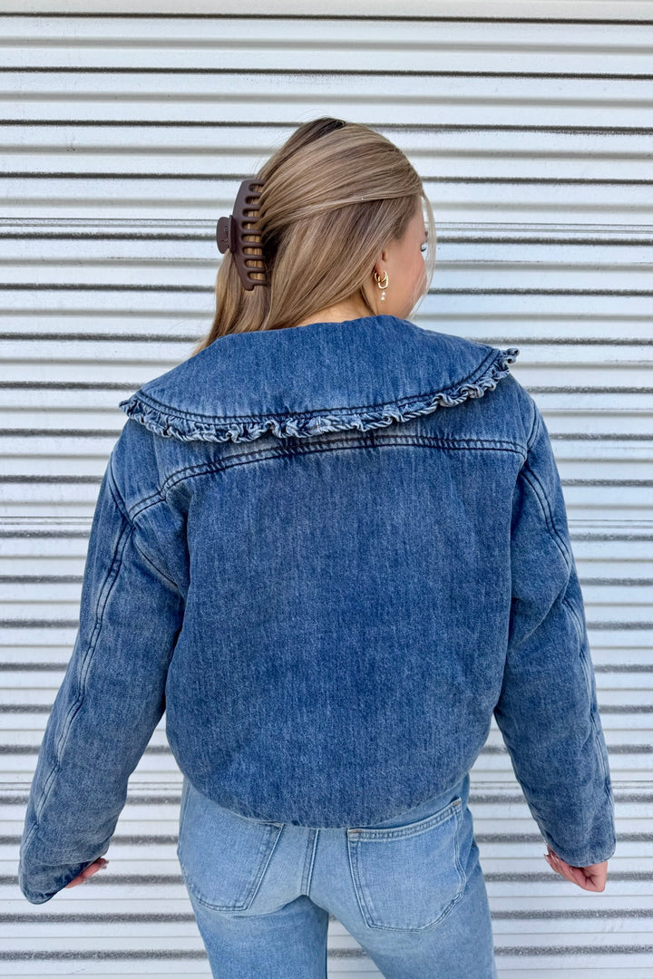 KEEN THE LABEL Kensie Quilted Denim Jacket-The Shop Laguna Beach