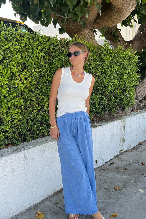 KEEN THE LABEL Zarah Linen Pant - More Colors Available-The Shop Laguna Beach