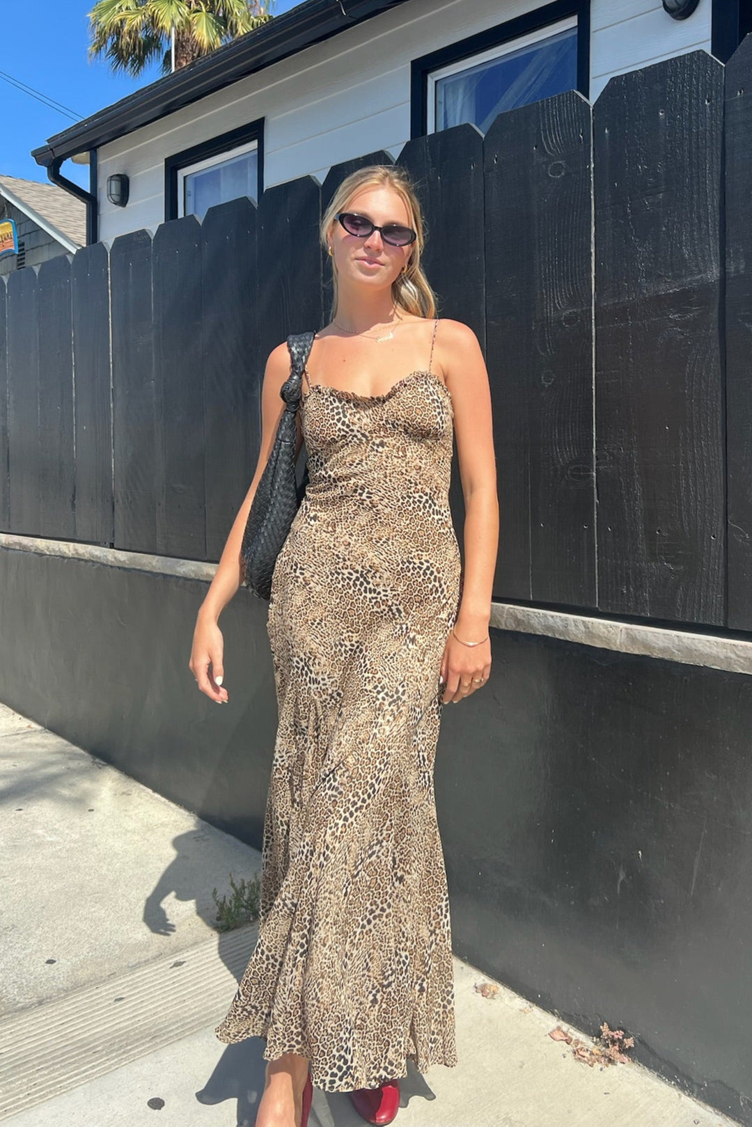 KEEN THE LABEL Blythe Cheetah Maxi Dress-The Shop Laguna Beach