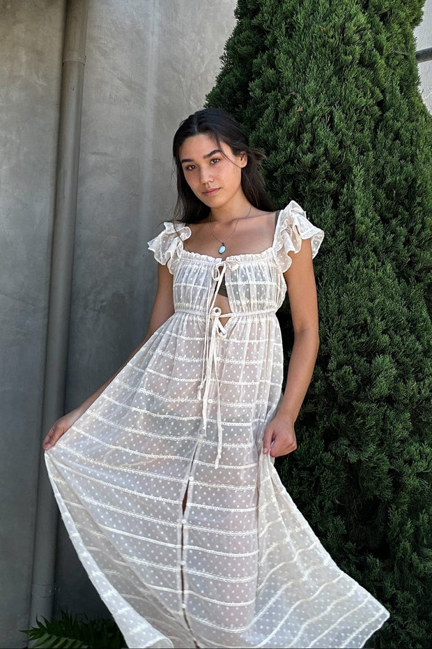 KEEN THE LABEL Kailani Sheer Button-Up Dress-The Shop Laguna Beach