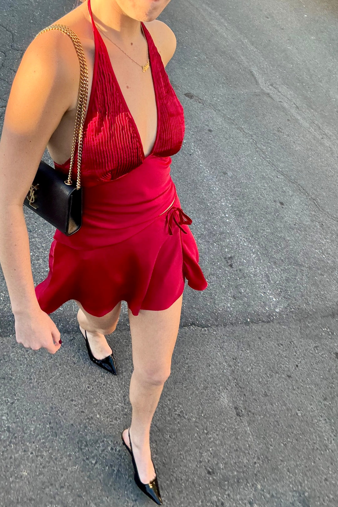 KEEN THE LABEL Devon Satin Halter Top-The Shop Laguna Beach