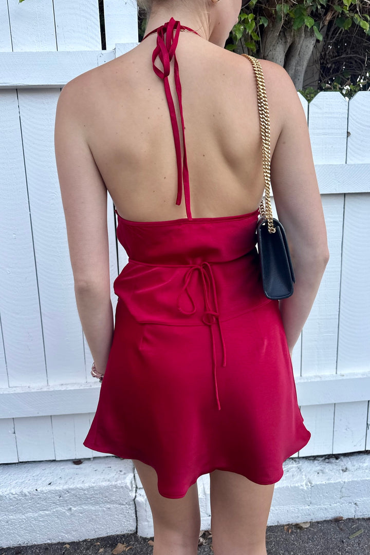 KEEN THE LABEL Devon Satin Halter Top-The Shop Laguna Beach