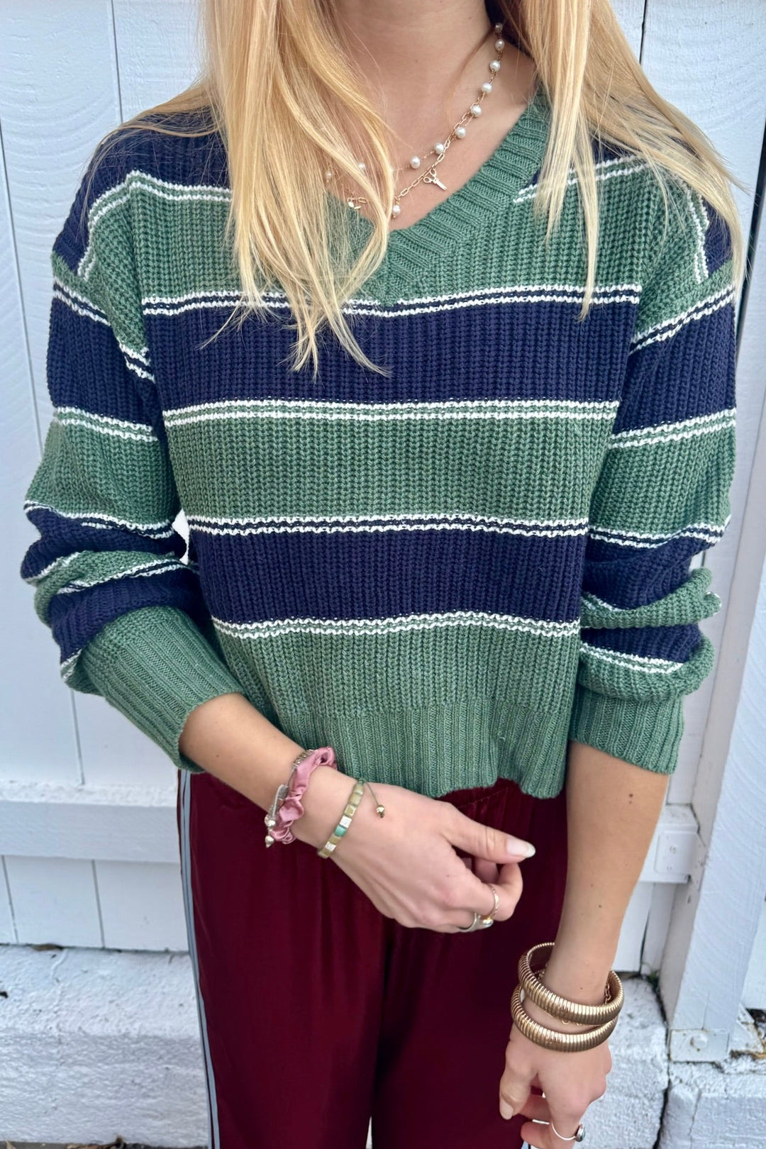 KEEN THE LABEL Tomie Striped Sweater-The Shop Laguna Beach