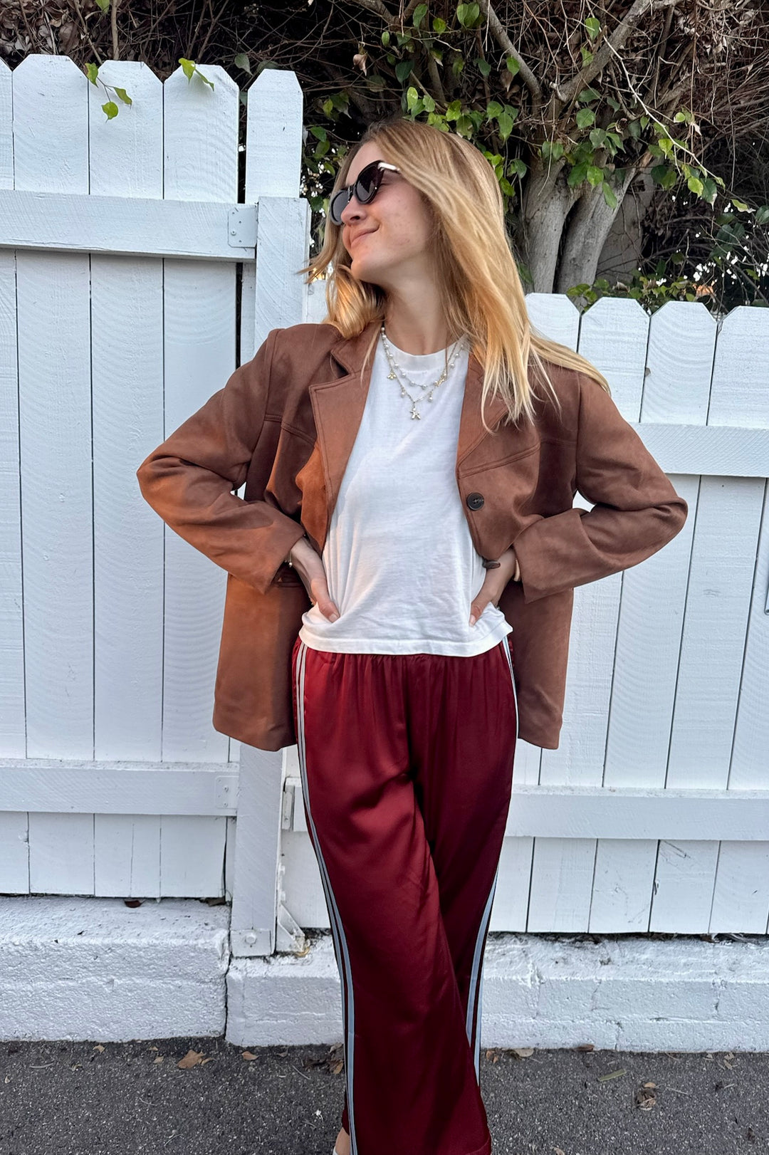 KEEN THE LABEL Harlowe Faux Suede Blazer-The Shop Laguna Beach