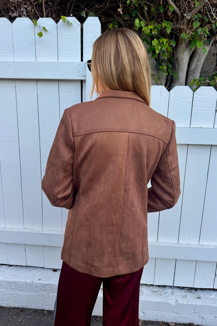 KEEN THE LABEL Harlowe Faux Suede Blazer-The Shop Laguna Beach