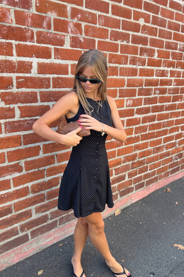 KEEN THE LABEL Naomie Polka Dot Mini Dress-The Shop Laguna Beach