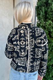 KEEN THE LABEL Clarissa Patterned Sherpa Fleece Jacket