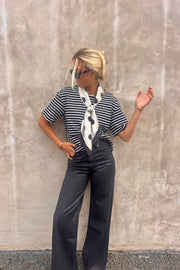 KEEN THE LABEL Shane Striped Boxy Tee